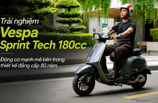Vespa Sprint Tech 180cc: Nhìn sâu về động cơ và tinh thần thiết kế di sản
